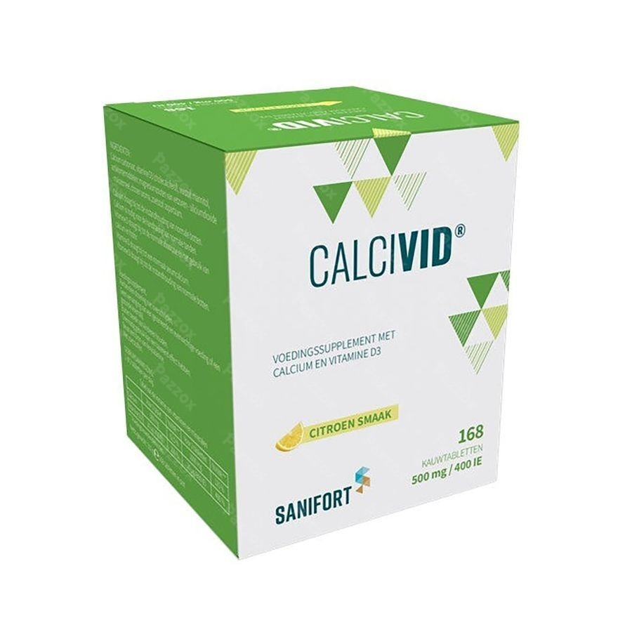 Calcivid 500mg/400ie Lemon Chew 168