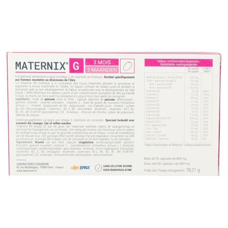Maternix G Zwangerschap 90caps