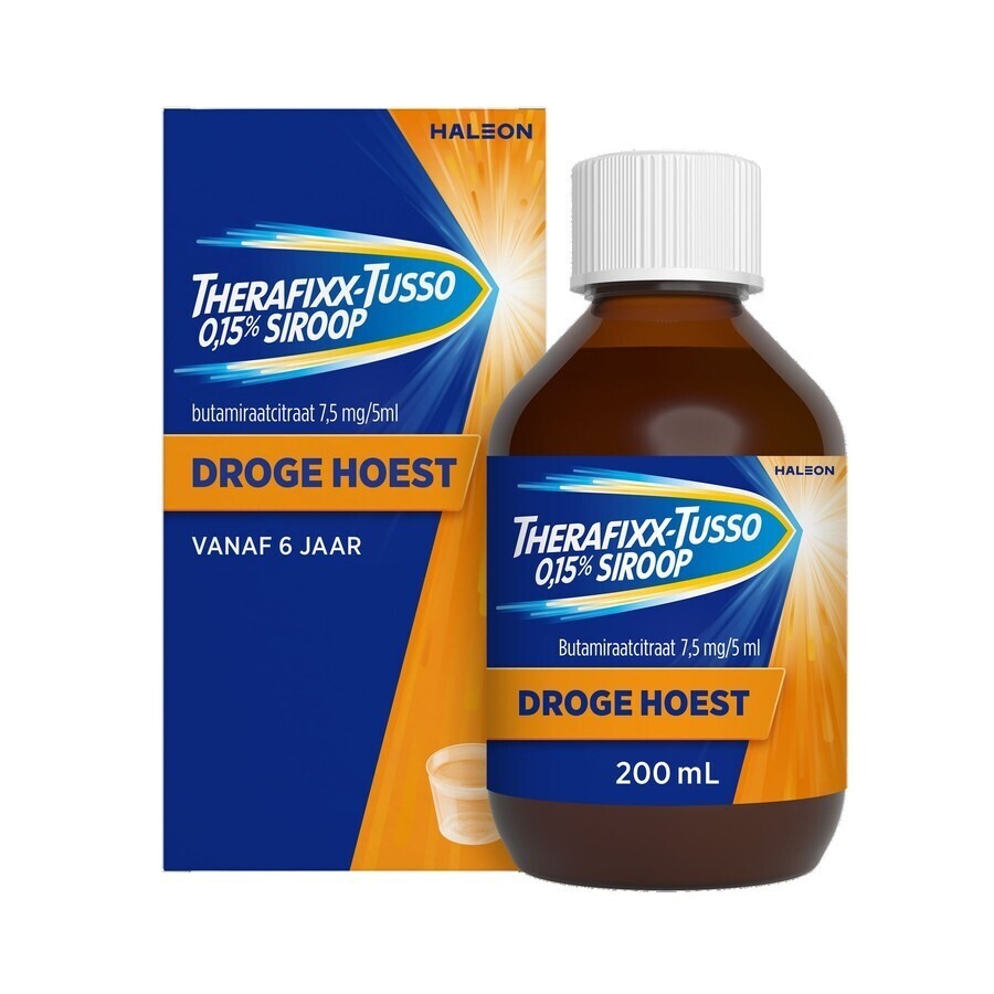 Therafixx-Tusso 0,15% Droge Hoest Siroop 200ml
