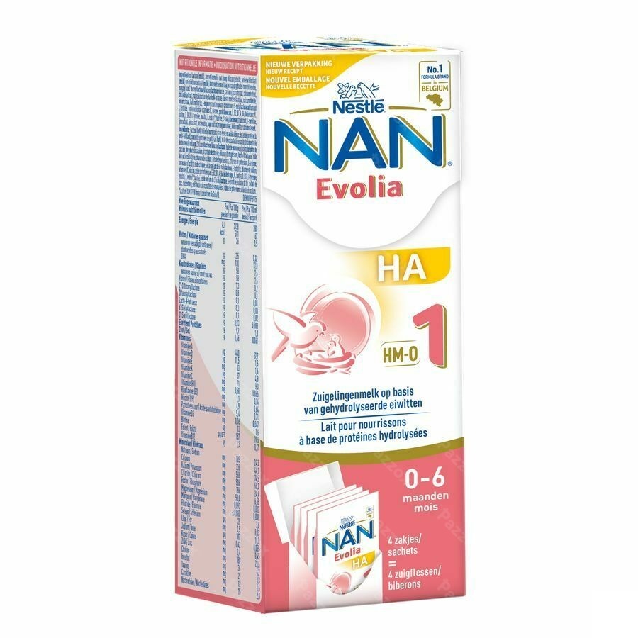 Nan Evolia HA 1 Zuigelingenmelk Baby 0-6 Maanden 4x26g