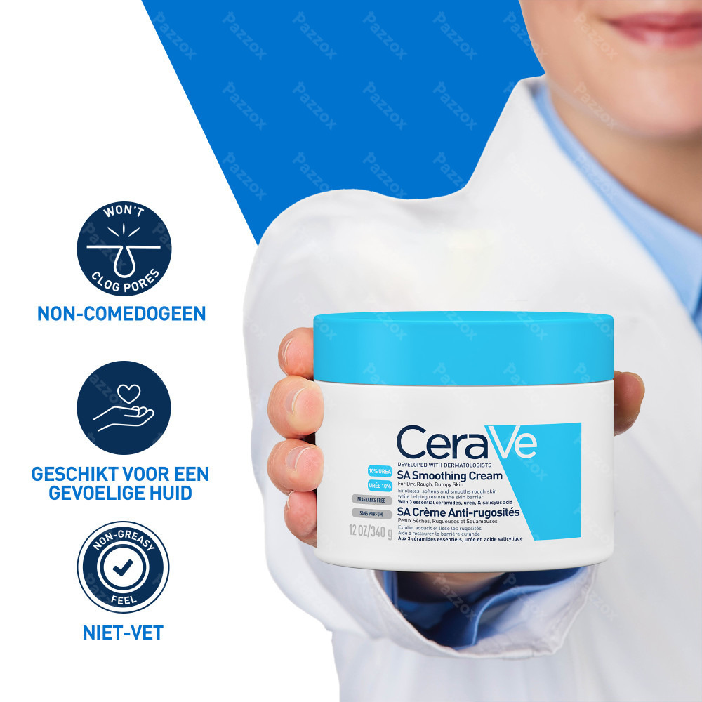 CeraVe SA Anti-Ruwe Huidcrème Droge en Ruwe Huid 340ml
