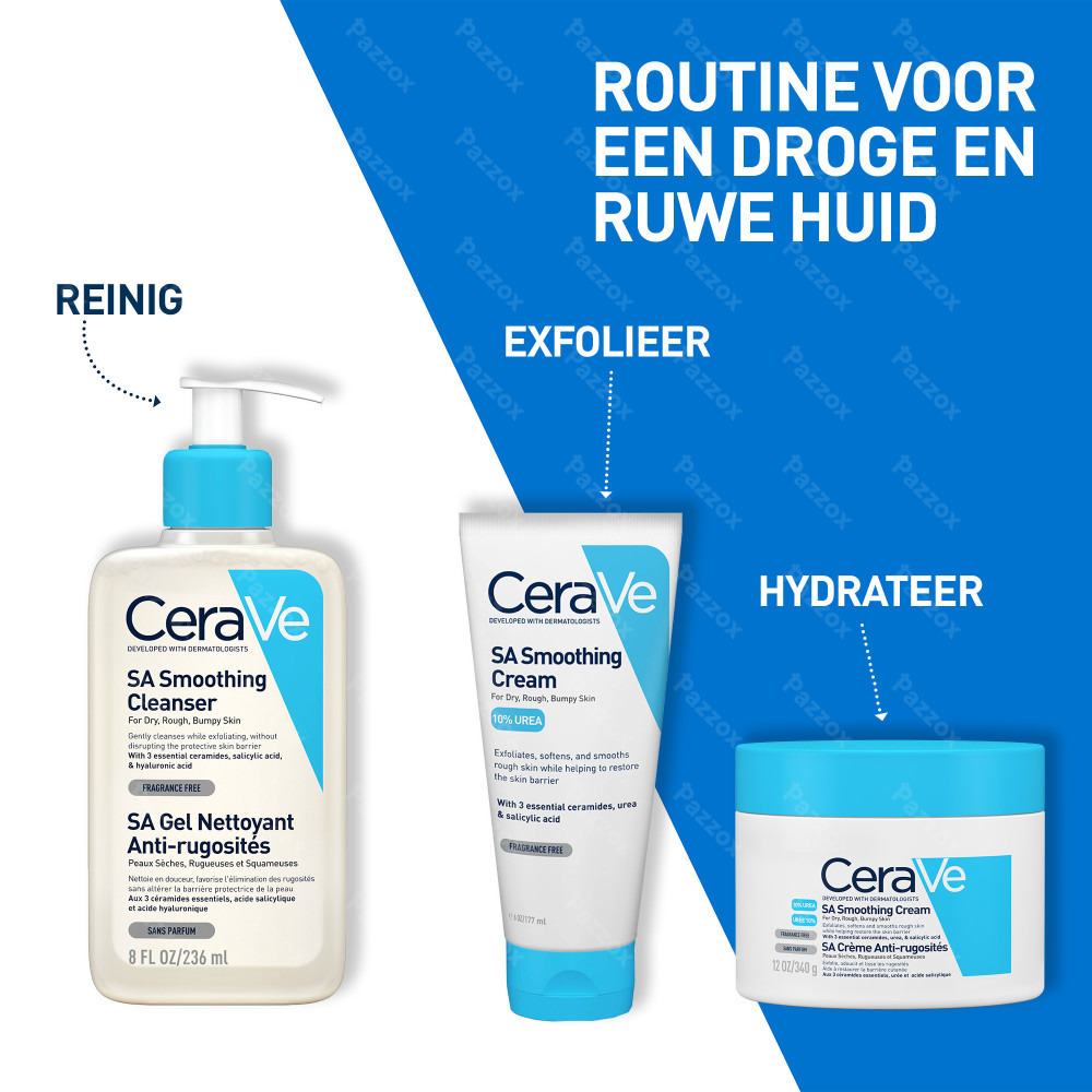 CeraVe SA Anti-Ruwe Huidcrème Droge en Ruwe Huid 340ml