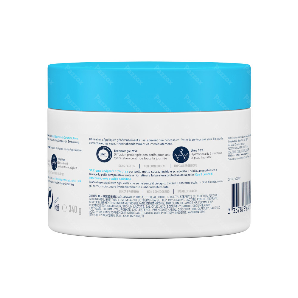 CeraVe SA Anti-Ruwe Huidcrème Droge en Ruwe Huid 340ml