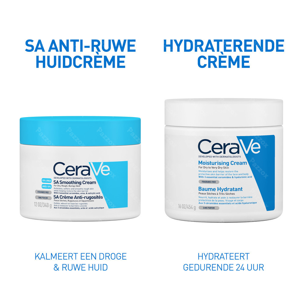 CeraVe SA Anti-Ruwe Huidcrème Droge en Ruwe Huid 340ml