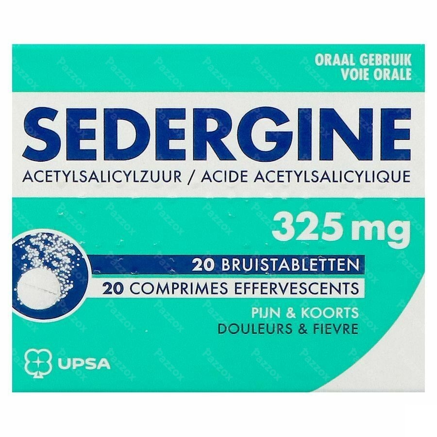 Sedergine 325mg Bruistabl 20 Nf