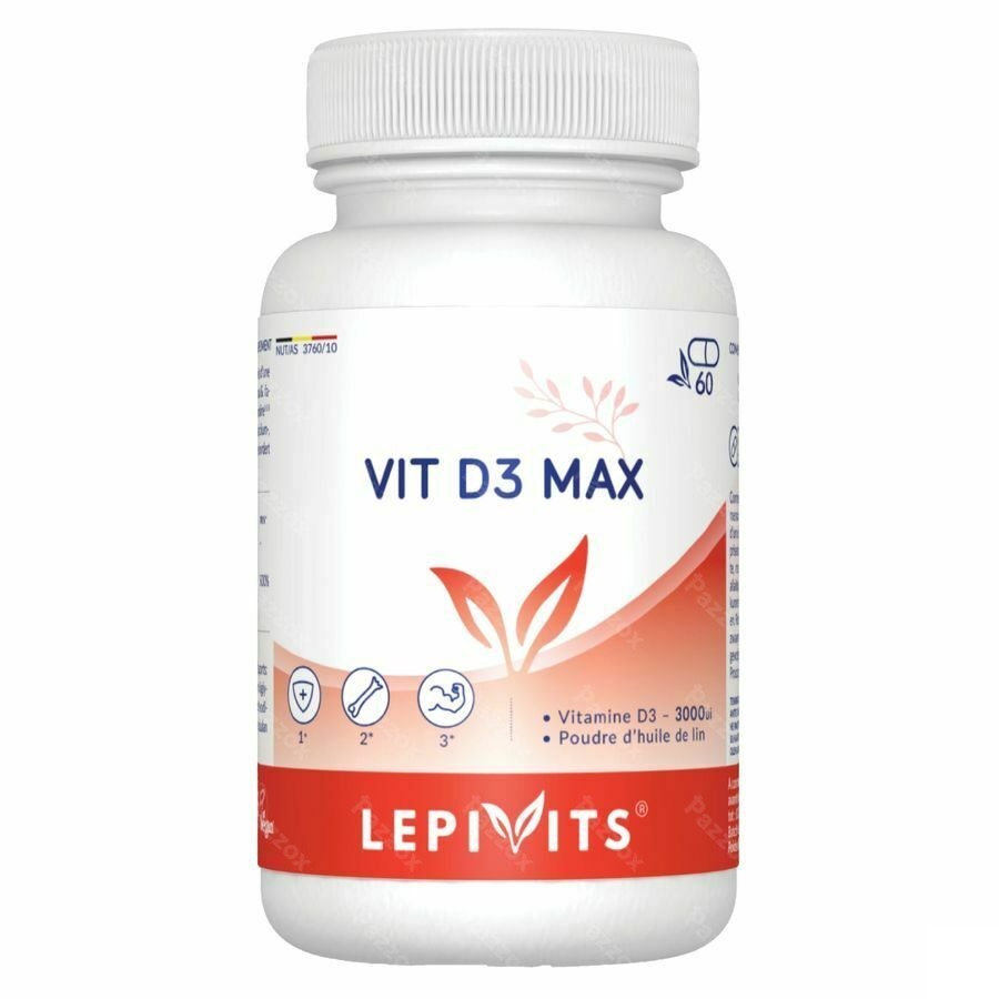Vit D3 Max 3000ie Caps 60 Lepivits