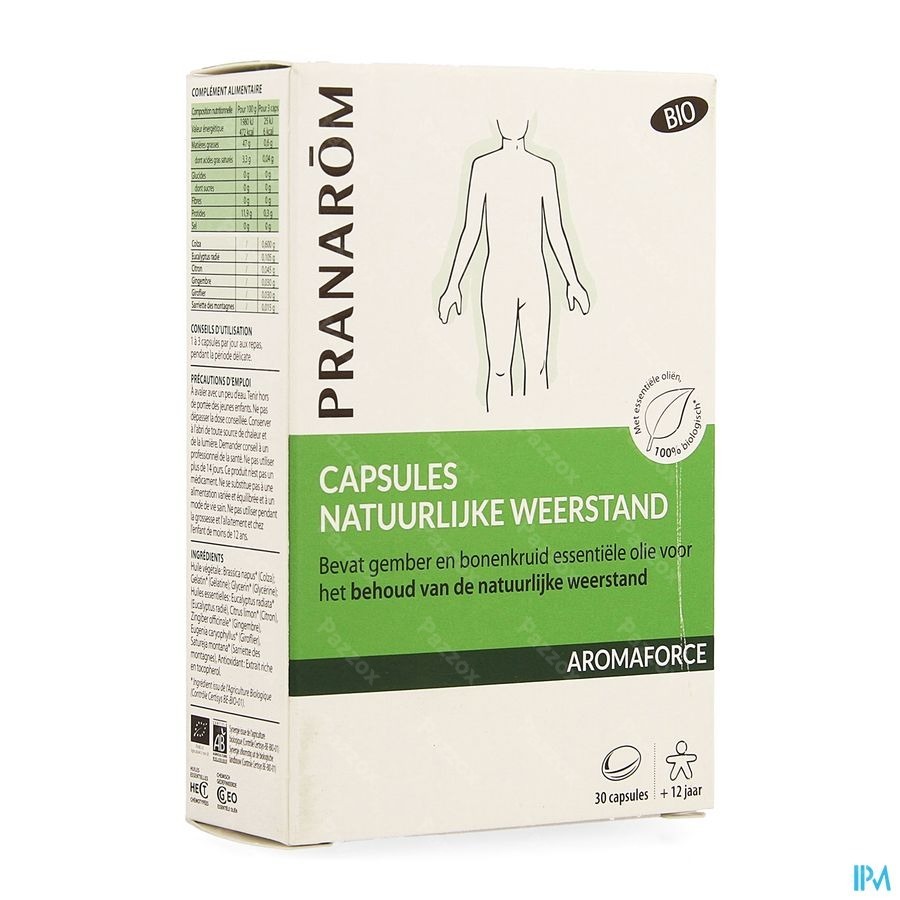 Pranarôm Aromaforce Natuurlijke Weerstand Bio 30 Capsules