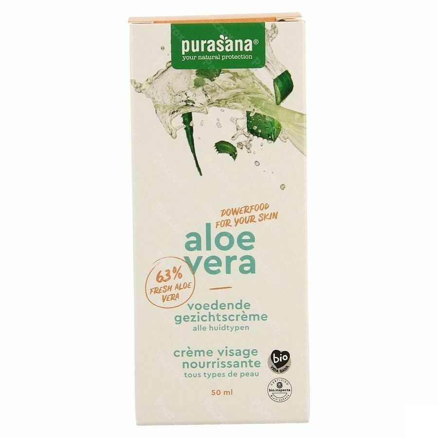 Purasana Vegan Aloe Vera Voedende Gezichtscr 50ml