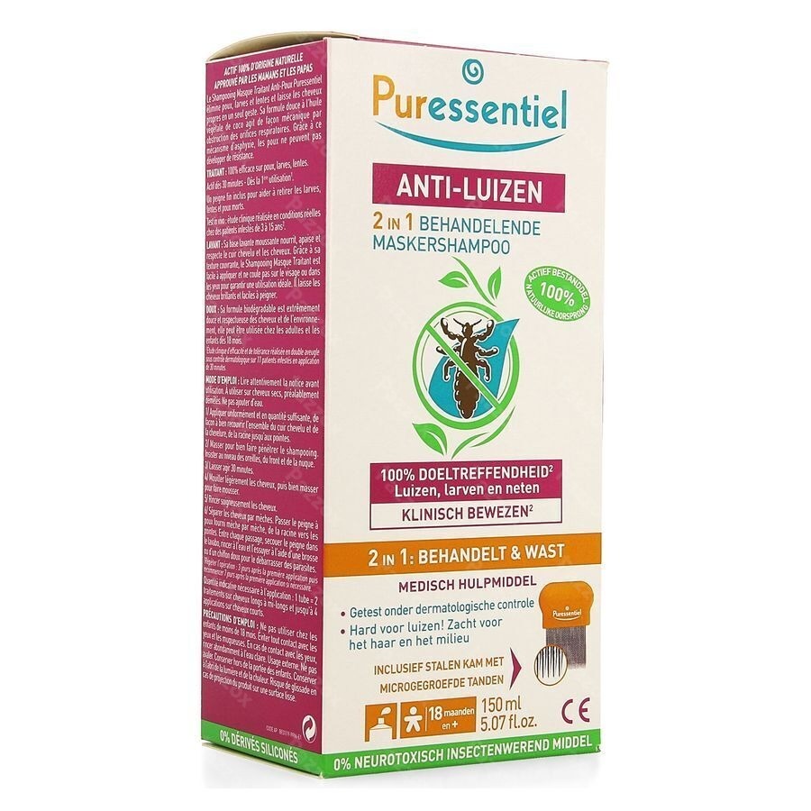 Puressentiel A/luizen Sh Behand. 2in1 150ml + Kam