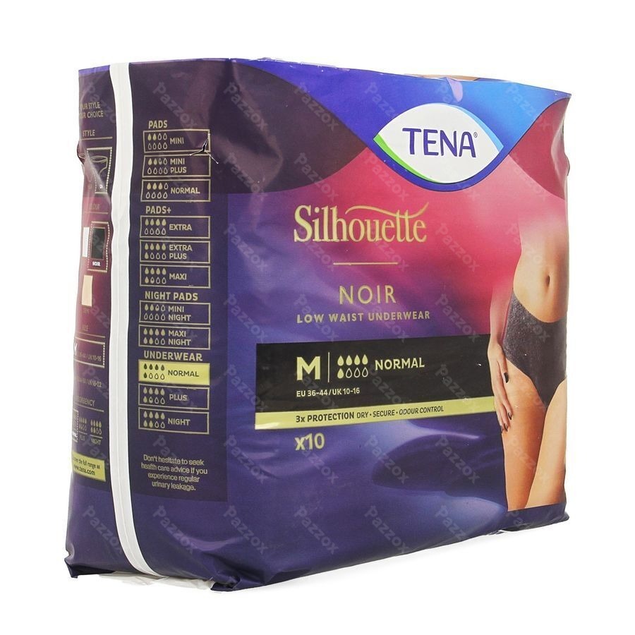 Tena Silhouette Noir Low Waist M 10 795516