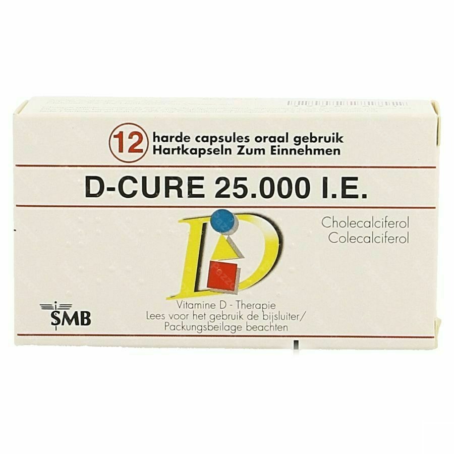 D-Cure 25000iu Vitamine D 12 Harde Capsules