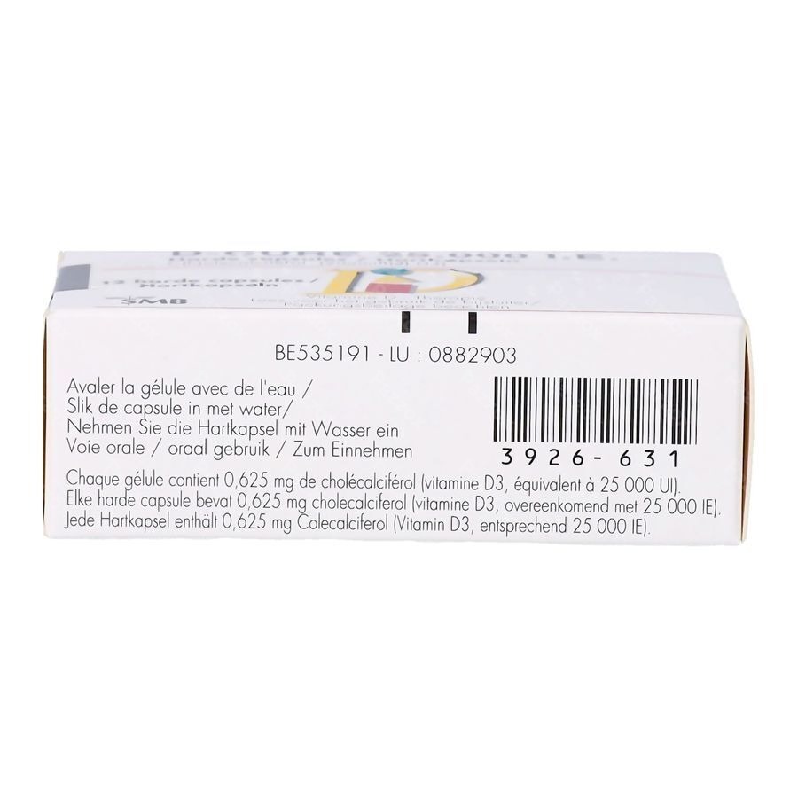 D-Cure 25000iu Vitamine D 12 Harde Capsules
