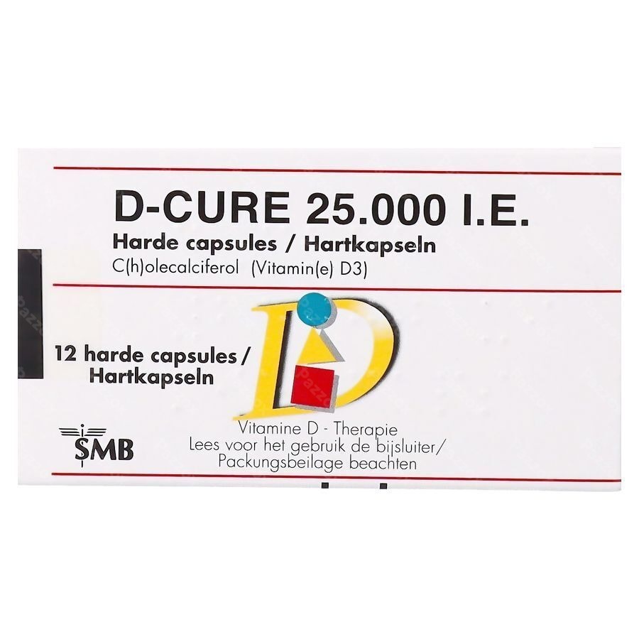 D-Cure 25000iu Vitamine D 12 Harde Capsules