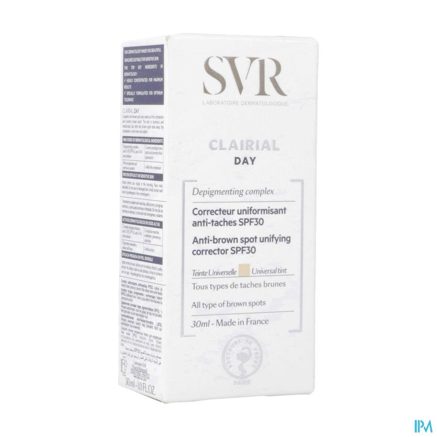 SVR Clairial Day Egaliserende Dagcrème Anti-Pigment SPF30 30ml