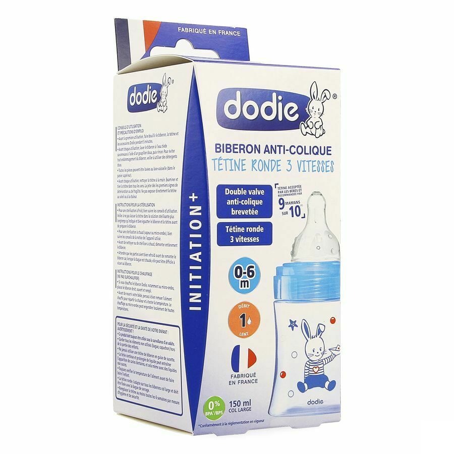 Dodie Zuigfles Initiatie+ Blauwe Boot 150ml