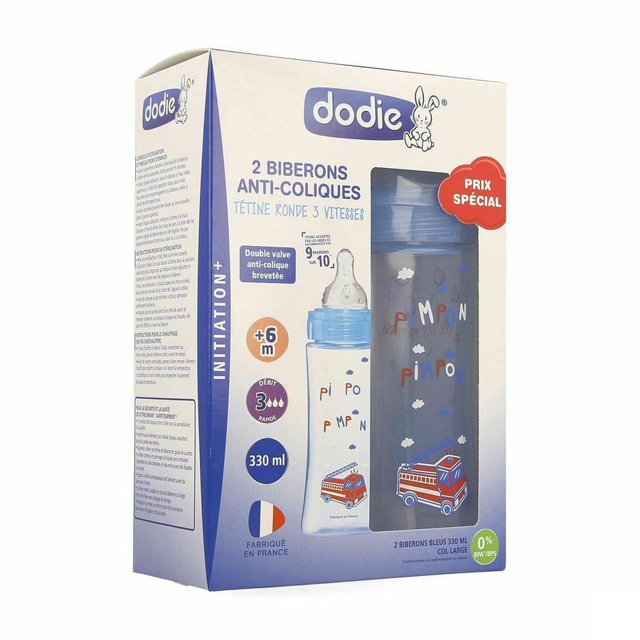 Dodie Kit Zuigfles Initiatie+ Jongen 330ml 2
