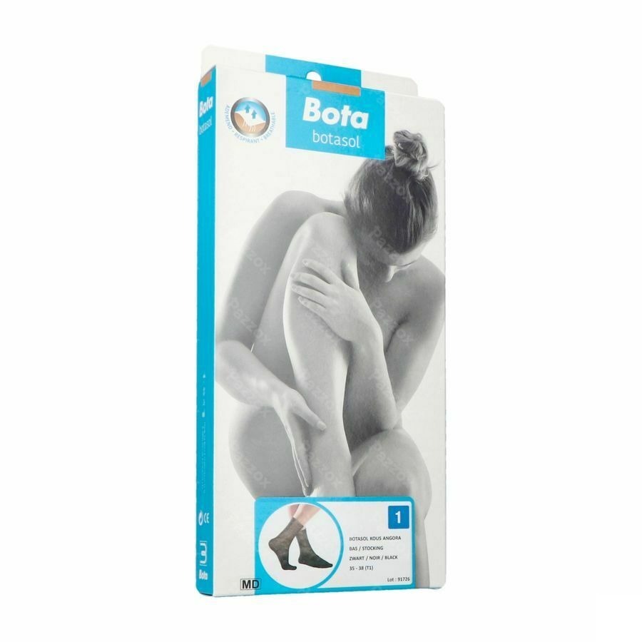 Botasol Kous Angora Zwart 1 35-38