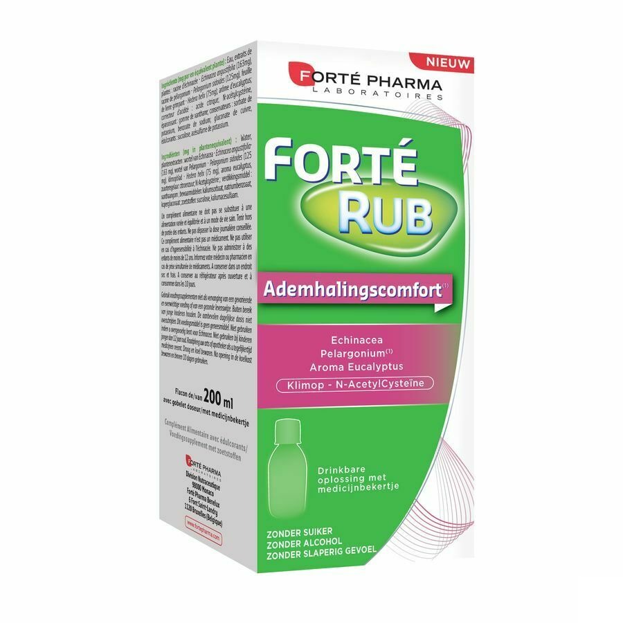 Forterub Ademhalingscomfort Zonder Suiker Siroop 200ml