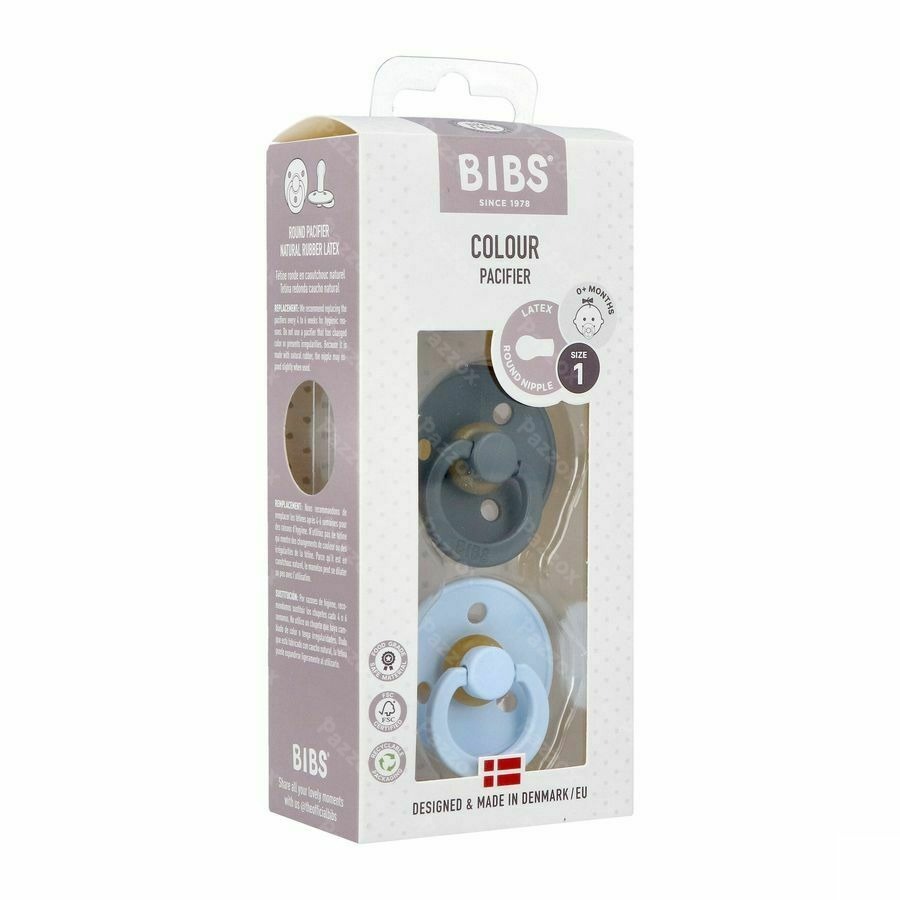 Bibs 1 Fopspeen Duo Iron Baby Blue