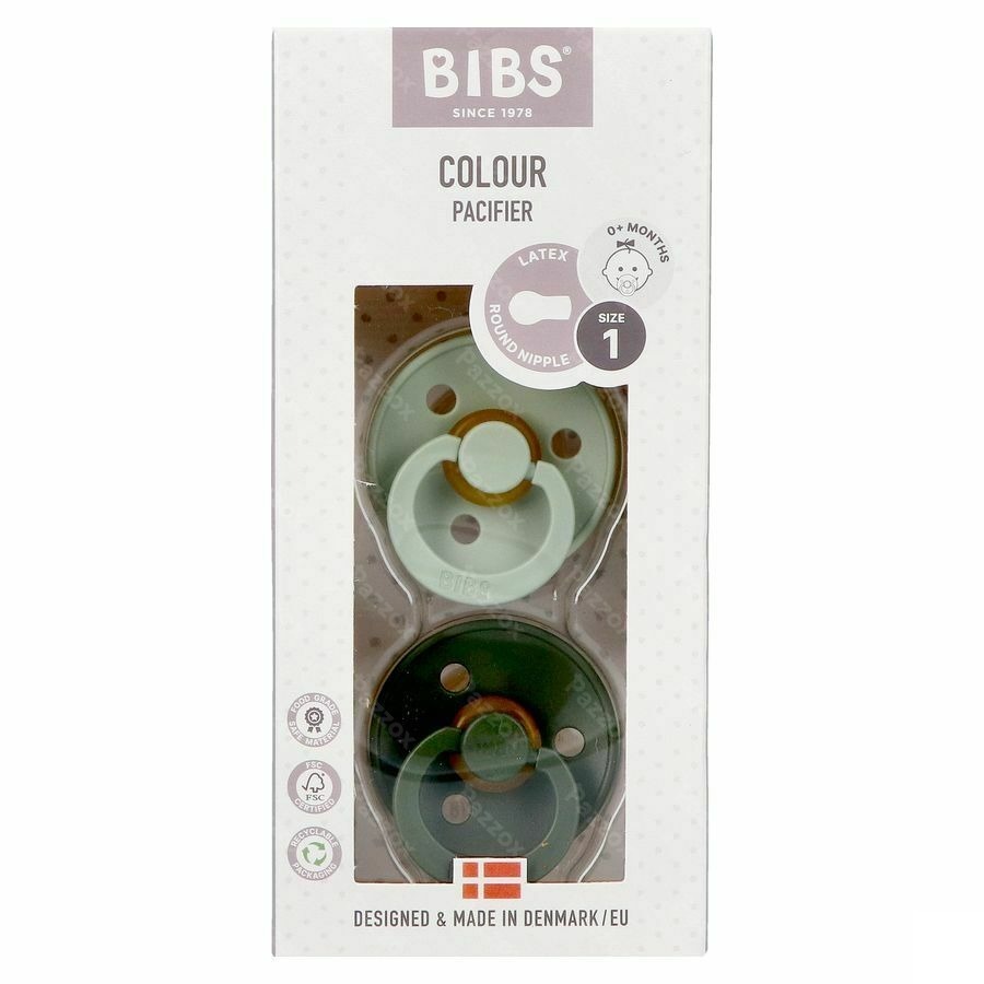 Bibs 1 Fopspeen Duo Sage Hunter Green