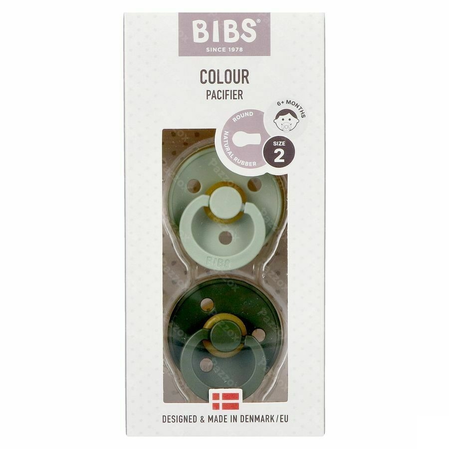 Bibs 2 Fopspeen Duo Sage Hunter Green