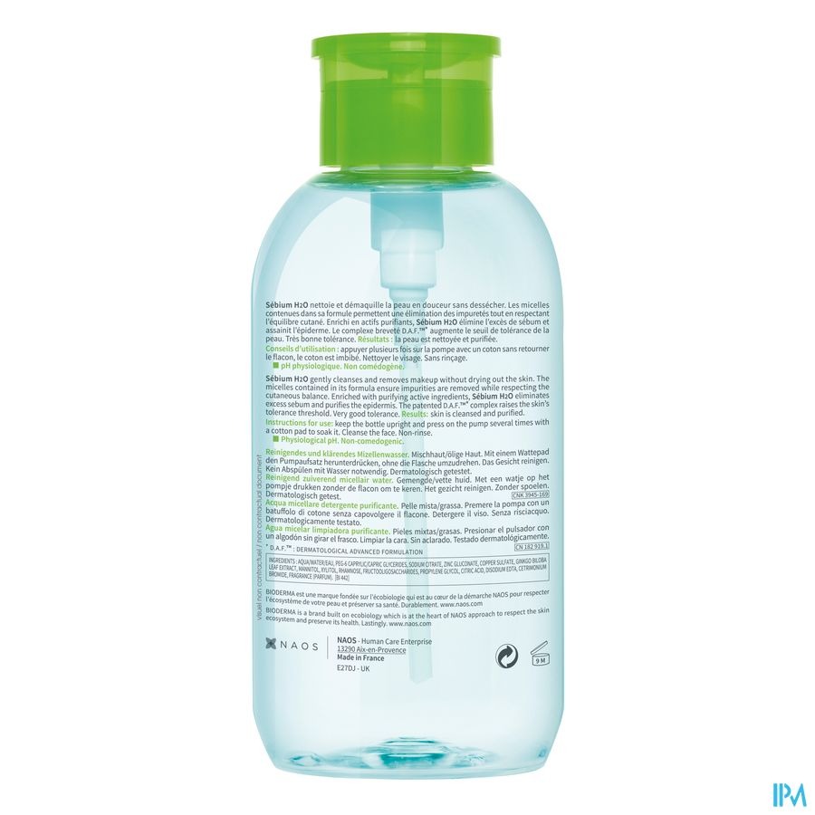 Bioderma Sébium H2o Micellair Water 500ml