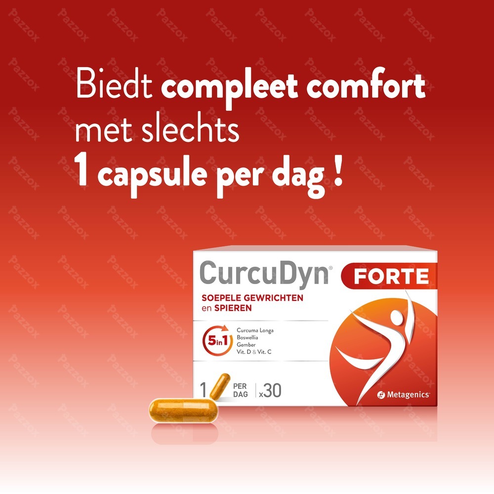 Metagenics Curcudyn Forte Voedingssupplement Bewegingsstelsel 30 Capsules