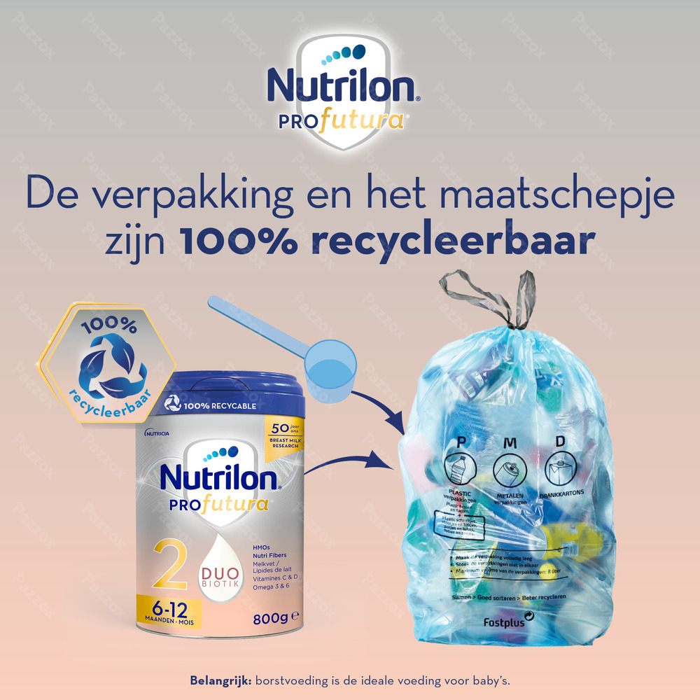 Nutrilon Profutura 2 uniek formule Duobiotik Opvolgmelk Baby 6 tot 12 maanden poeder 800g