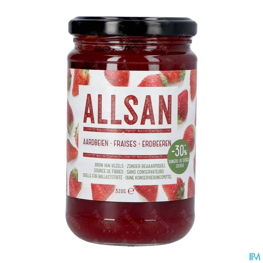 Allsan Broddbeleg Aardbei 320g Revogan