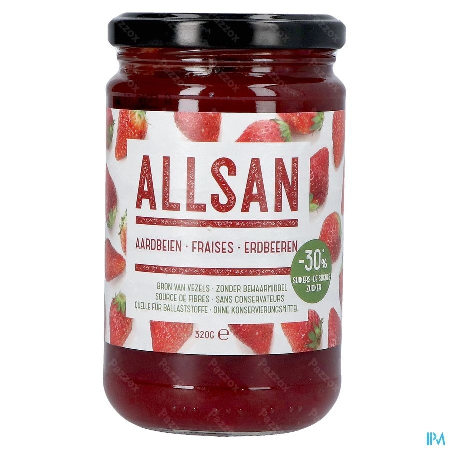 Allsan Broddbeleg Aardbei 320g Revogan