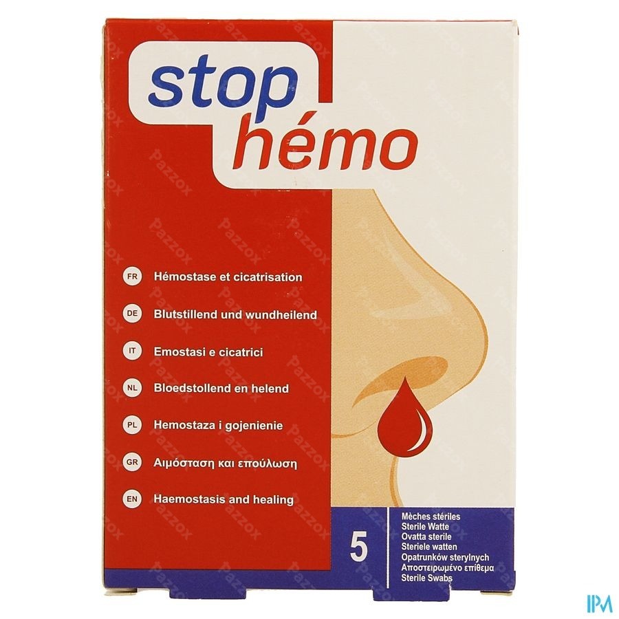 Stop Hemo Watten Steriel 5x4cm