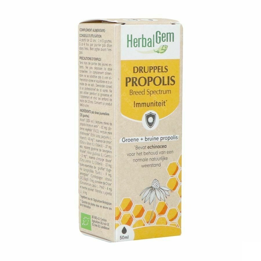 Herbalgem Propolis Breed Spectrum Bio Druppels 50ml