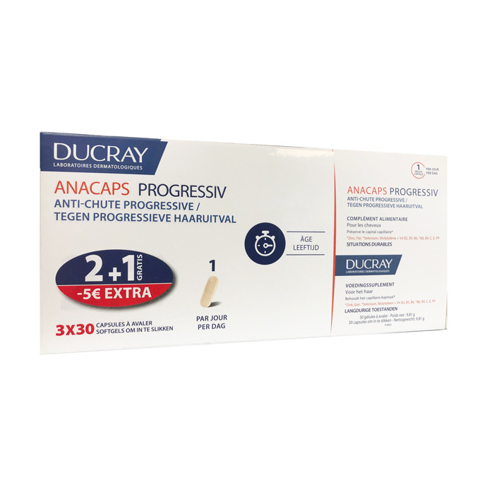 Ducray anacaps trio progresive caps 3x30 promo