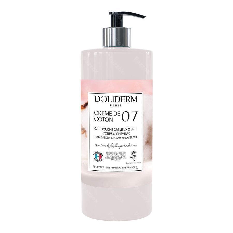 Doliderm Douchegel 2in1 Creme De Coton Pompfl 1l