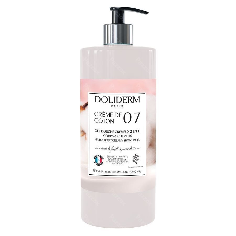 Doliderm Douchegel 2in1 Creme De Coton Pompfl 1l