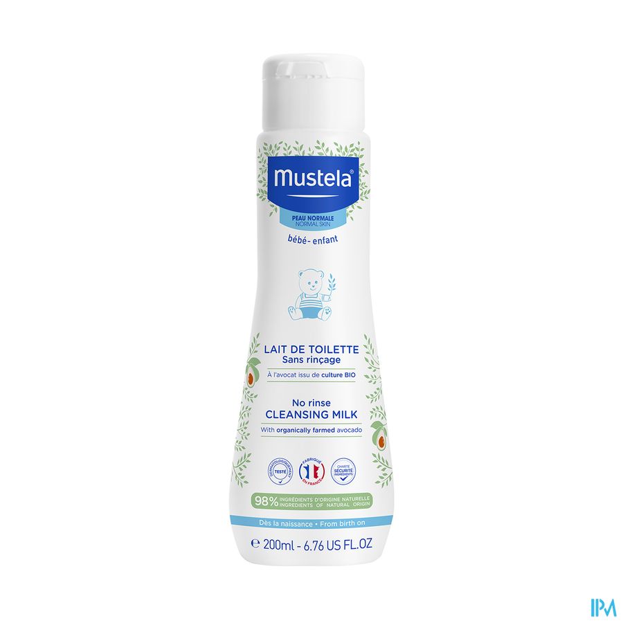 Mustela Toiletmelk zonder Spoelen 200ml afbeelding 1