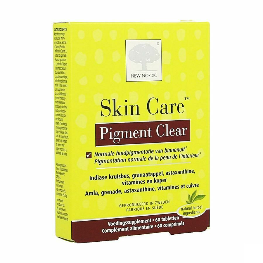 New Nordic Skin Care Pigment Clear - 60 tabletten - Voedingssupplement