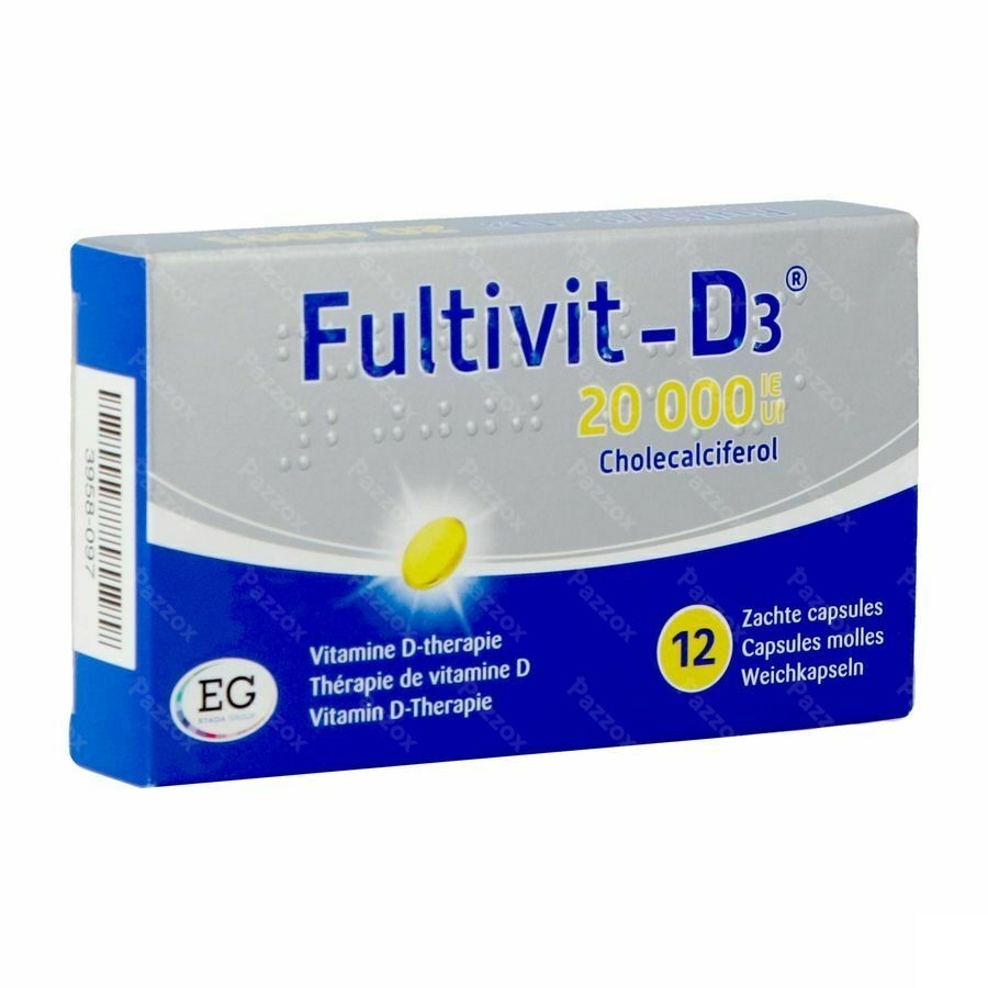 Fultivit-D3 20 000 IE 12 Zachte Capsules
