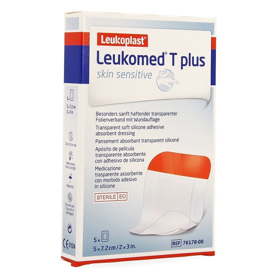 Leukomed T Plus Skin Sensitive 5x7.2cm 5u
