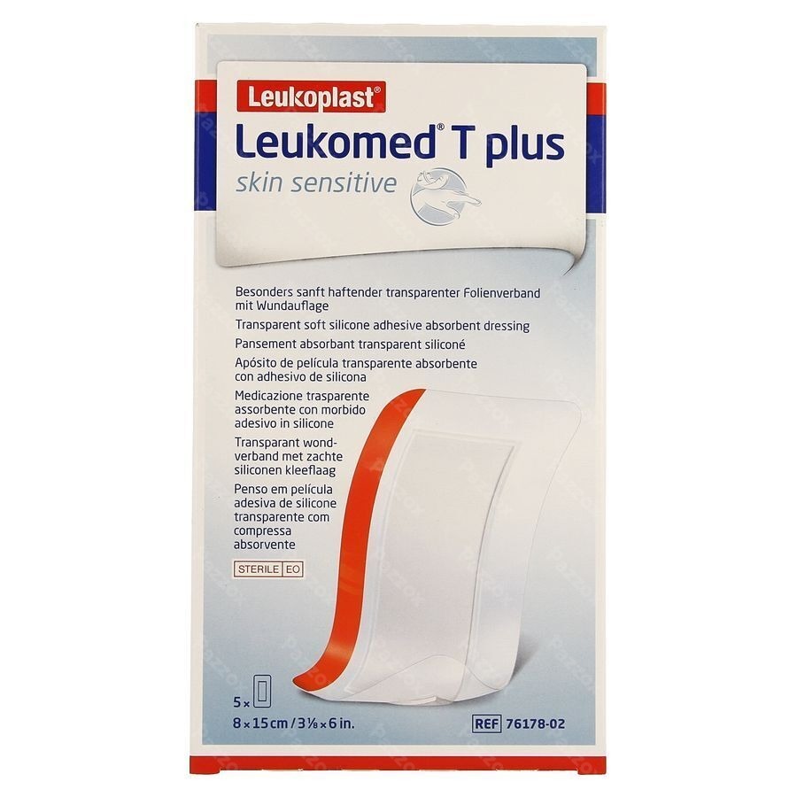Leukomed T Plus Skin Sens. 8cmx10cm 5 7617801