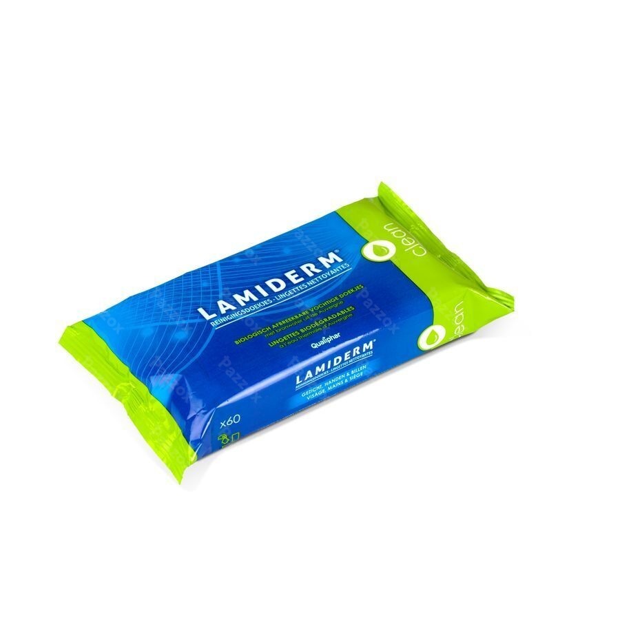 Lamiderm Clean Biologische Vochtige Doekjes Reiniging 60 Stuks