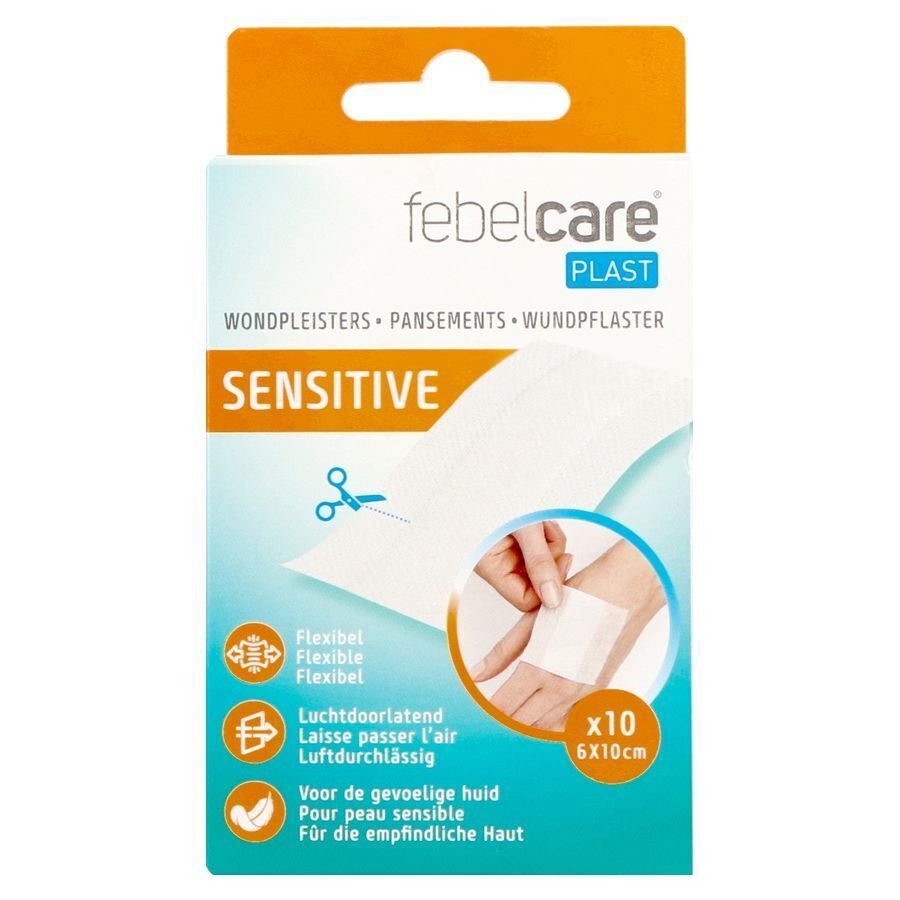 Febelcare Plast Sensitive Uncut 10x6cm 10