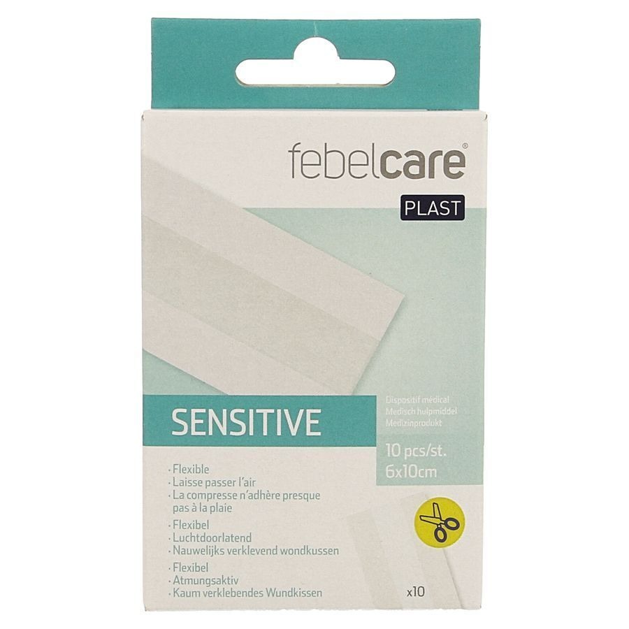 Febelcare Plast Sensitive Uncut 10x6cm 10