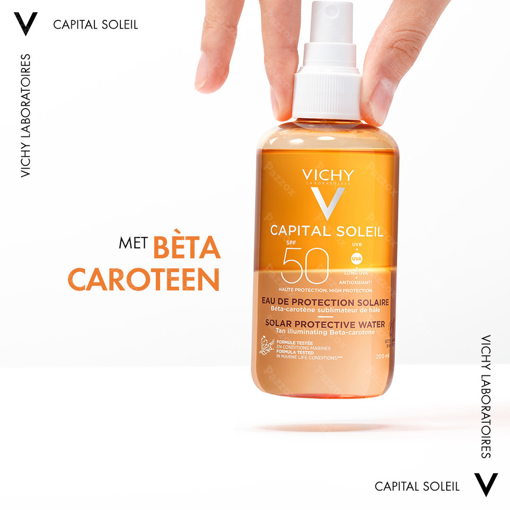 Vichy Capital Soleil Zonbeschermend Water Bruine Teint SPF50+ 200ml 
