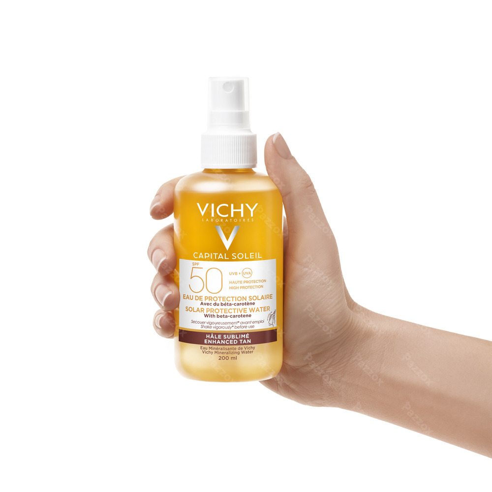 Vichy Capital Soleil Zonbeschermend Water Bruine Teint SPF50+ 200ml 