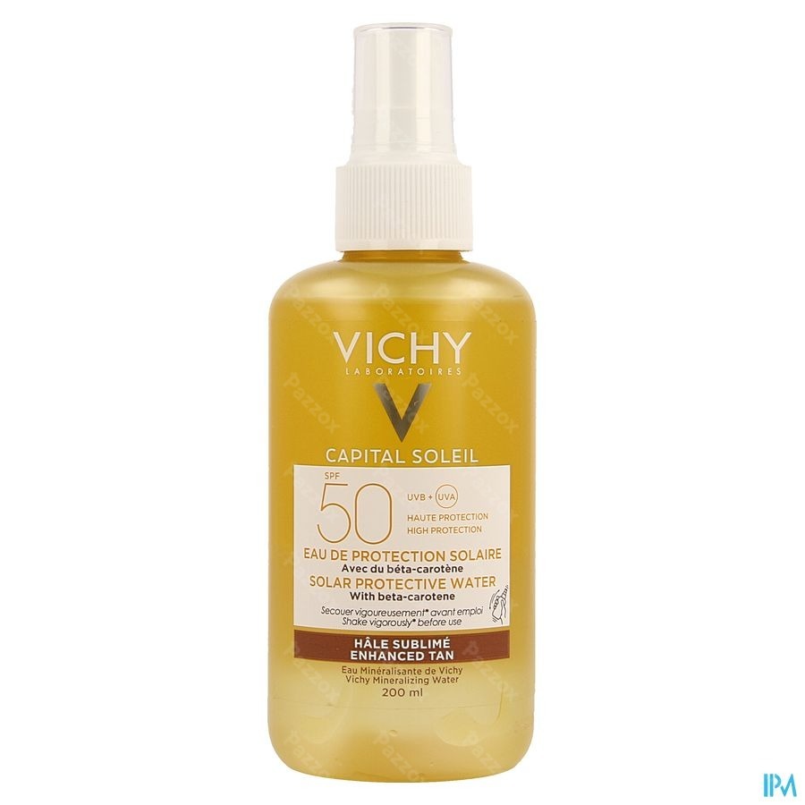 Vichy Capital Soleil Zonbeschermend Water Bruine Teint SPF50+ 200ml 