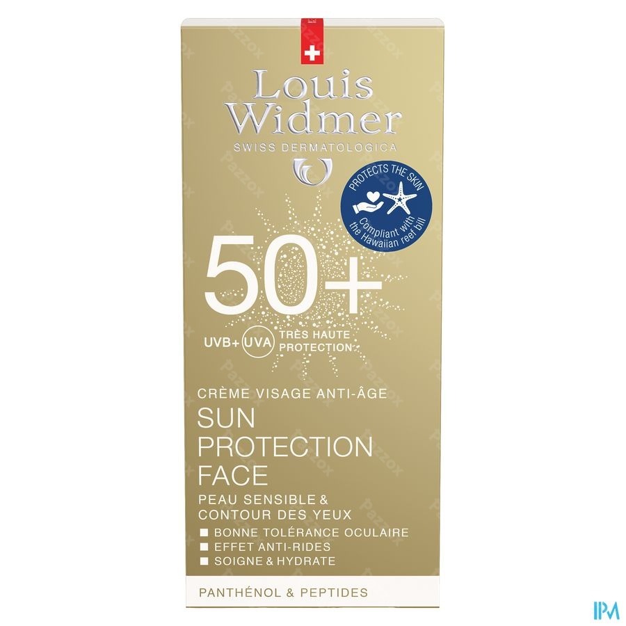 Louis Widmer Zonnebescherming Gezicht SPF50+ Geparfumeerd 50 Ml