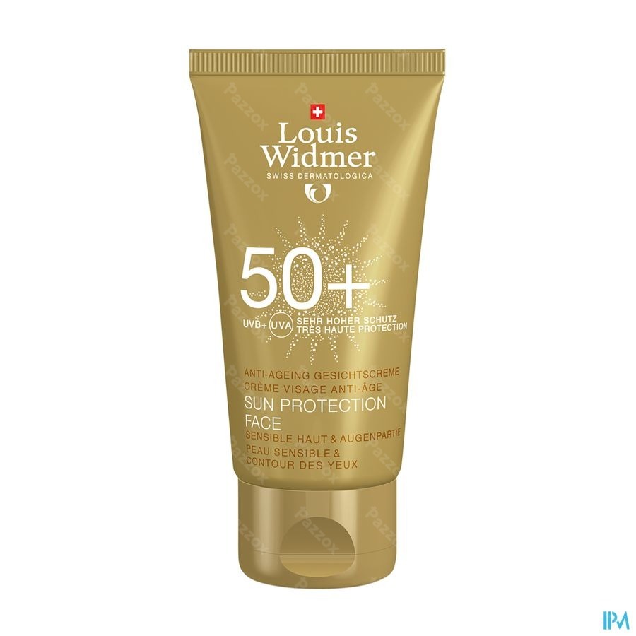Louis Widmer Zonnebescherming Gezicht SPF50+ Zonder Parfum Tube 50ml