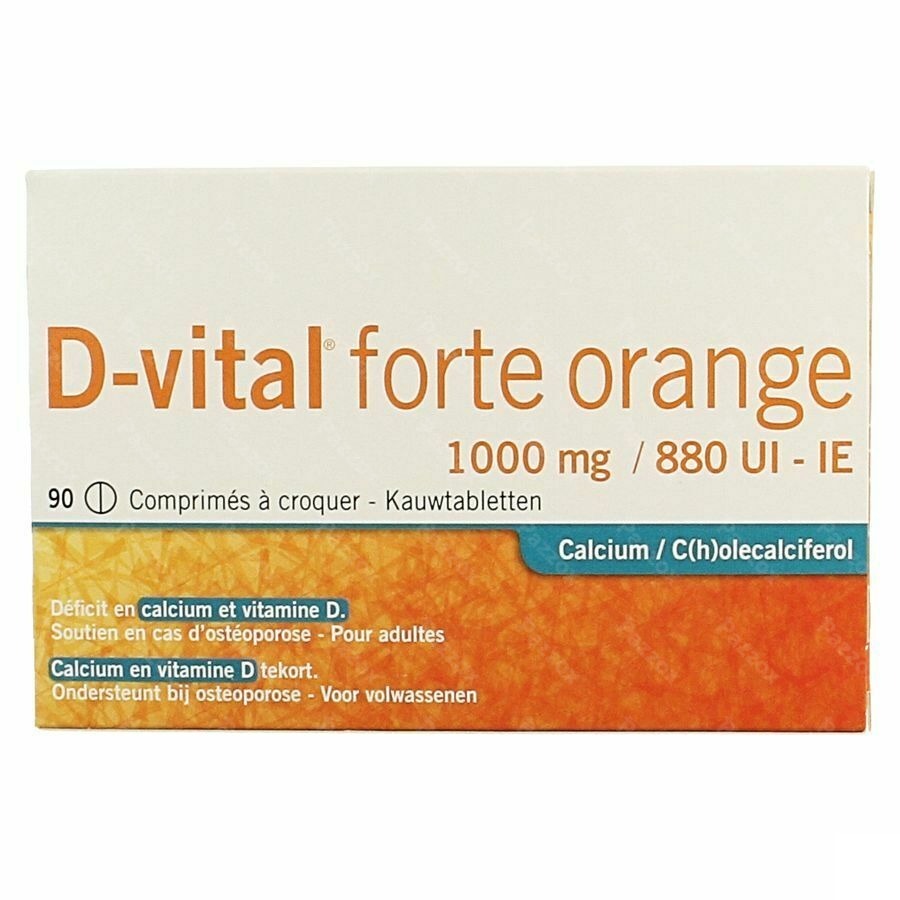 D Vital Forte Sinaas 1000mg/880ie 90 Kauwtabletten