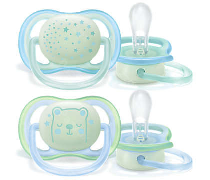 Philips Avent Fopspeen Air Night Boy 2 Stuks +0m